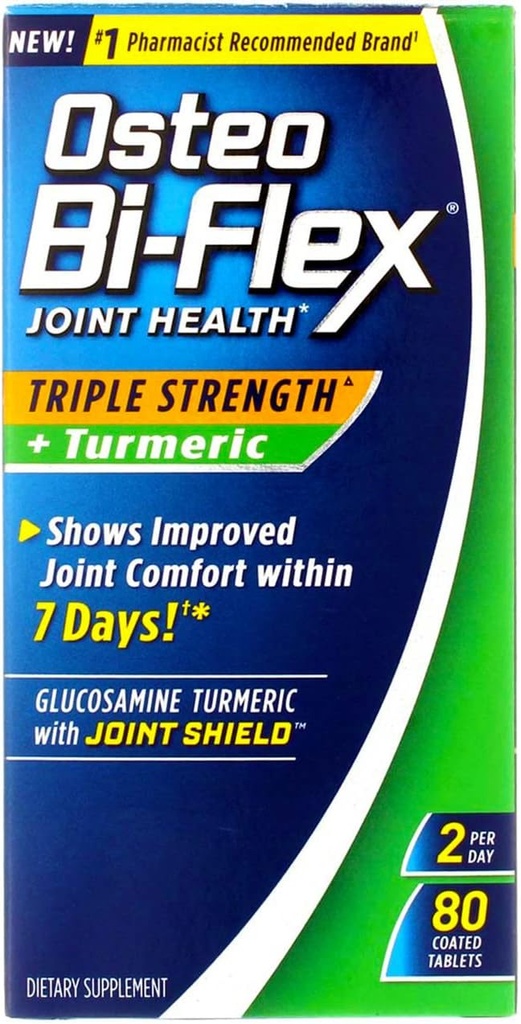 Osteo Bi-Flex Triple Strength + Turmeric, 80 Count (πακέτο του 2)