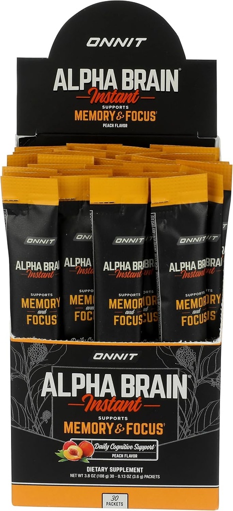 Alpha Brain Instant Peach, 30 Count