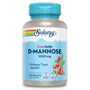 SOLARAY D-Mannose 1000mg με CranActin Cranberry Extract - D Mannose και Cranberry συμπλήρωμα με βιταμίνη C - Υποστηρίζει ούρα Φυλλαδική Υγεία - Vegan, 60-Ημέρες Εγγύηση