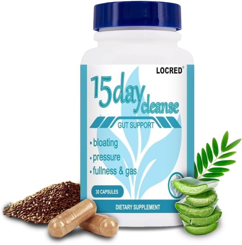 15 ημέρα καθαρισμού καψάκιο, Colon Cleanse Detox και Gut Υγεία για γυναίκες και άνδρες, με Senna, Cascara Sagrada & Psyllium Husk, 30 κάψουλες