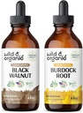 Άγρια & οργανικά μαύρη βάμβακα 4 fl oz & Burdock Root Βάμμα 4 fl oz