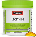 Swisse Soy Lecithin 1200mg Softgels Capsules | Maintains Liver Health and Function * | Supports Fat Metabolism * | Choline Lecithin Supplement 1200 mg | 180 Softgels