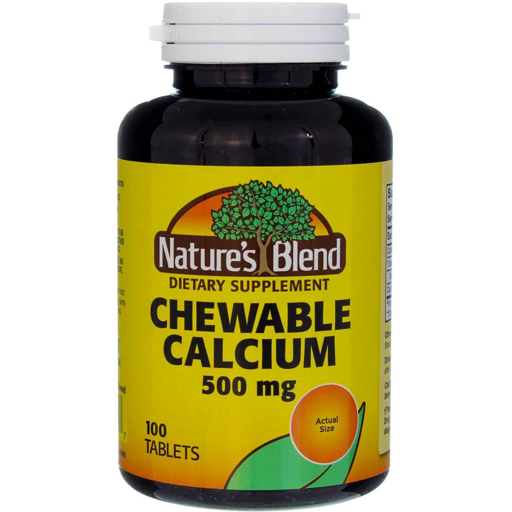 Μάσημα ασβεστίου Nature's Blend Βαυαρική Κρέμα 500 mg 100 Tabs