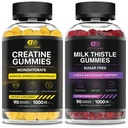 ΑΠΟΤΕΛΕΣΜΑ NUTRA Creatine Monohydrate Gummies 90ct & Γάλα χωρίς ζάχαρη Γαϊδουράγκαθο Gummies 90ct