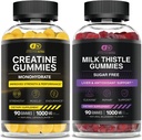 ΑΠΟΤΕΛΕΣΜΑ NUTRA Creatine Monohydrate Gummies 90ct & Γάλα χωρίς ζάχαρη Γαϊδουράγκαθο Gummies 90ct