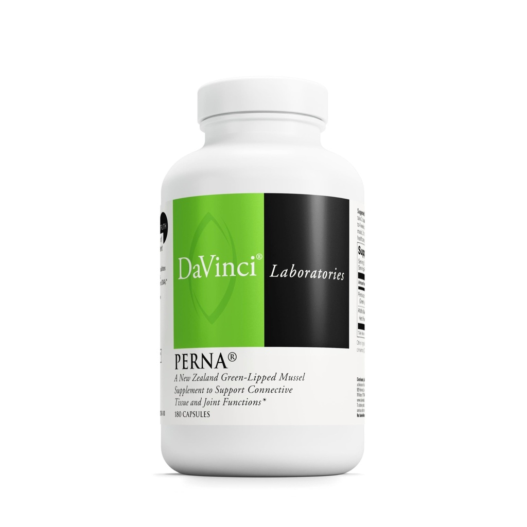 DAVINCI Labs Perna - Βοηθά στην υποστήριξη της κοινής υγείας με τη Νέα Ζηλανδία Πράσινο Mussel, μια πηγή Ωμέγα-3, 6, 9 Λιπαρά Οξέα, Γλυκοζαμίνη & Χονδροϊτίνη - 180 Κάψουλες (90 Υπηρεσίες)