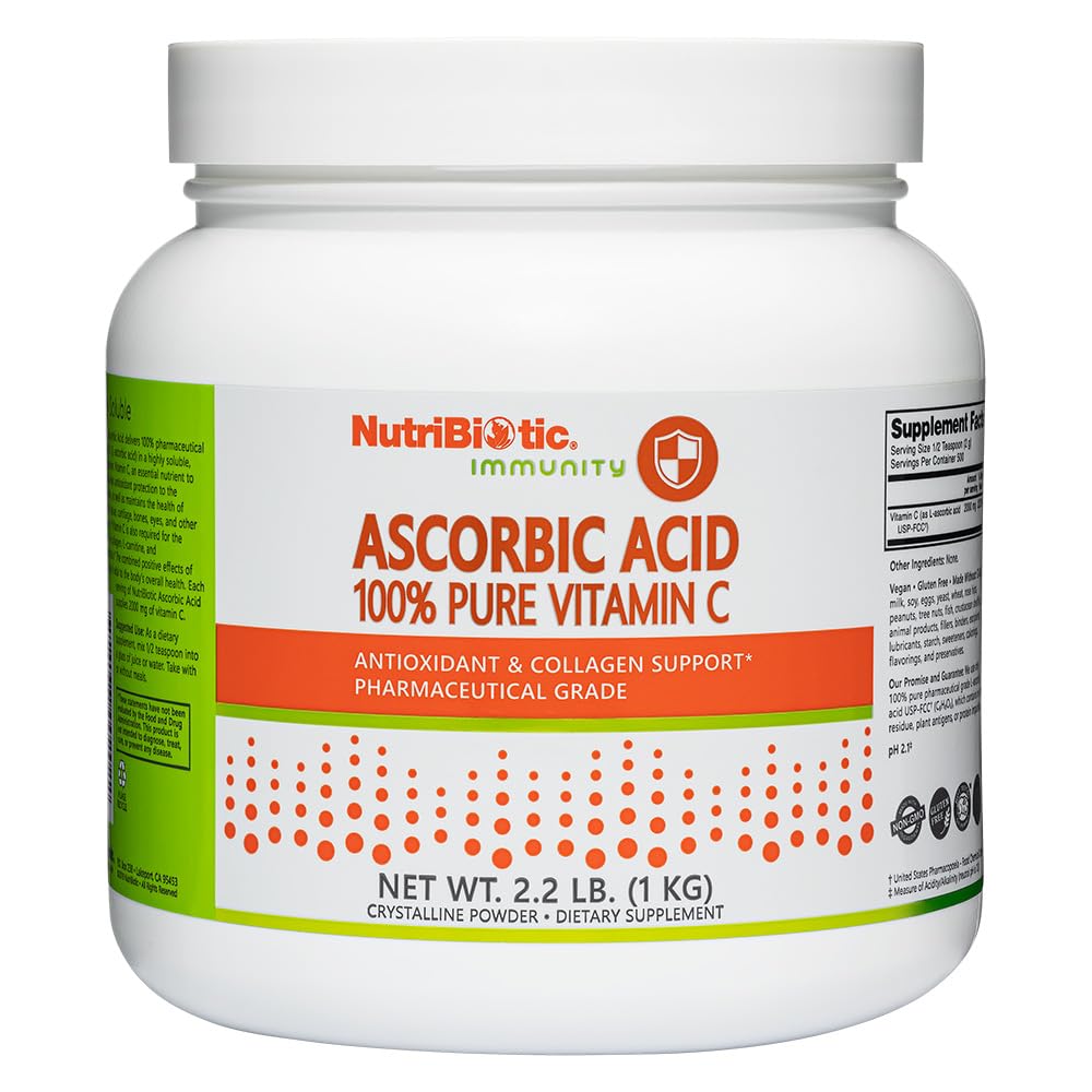 Nutribiotic Ascorbic Acid Vitamin C Powder, 2.2 Lb 
