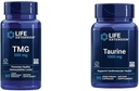 Life Extension TMG 500 mg and Taurine 1000 mg Supplement Bundle - 60 Liquid Vegetarian Capsules and 90 Vegetarian Capsules