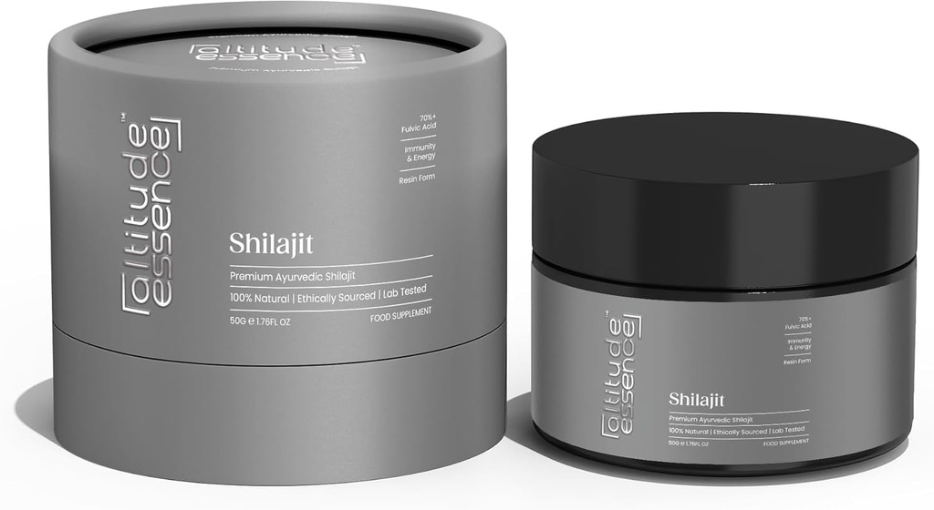Shilajit, Pure Himalayan Organic Shilajit Resin, High Potency Gold Grade 85+ Trace Minerals & Fulvic Acid for Energy, Μεταβολισμός & ανοσοποιητικό συμπλήρωμα υποστήριξης για άνδρες και γυναίκες (50 γραμμάρια)