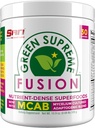 SAN Nutrition's Green Supreme Fusion Blend Antioxidant: Super Greens Smoothie Mix with Spirulina, Chlorella, Adaptogenic Μανιτάρια, 30 Σερβιέτες