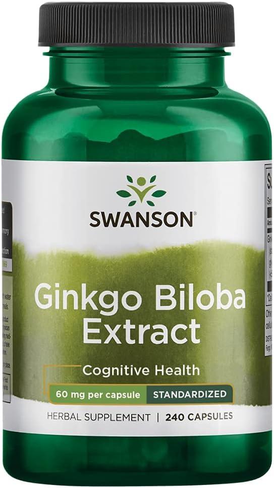Swanson Ginkgo Biloba Extract 24% 60 Milligrams 240 Κάψουλες