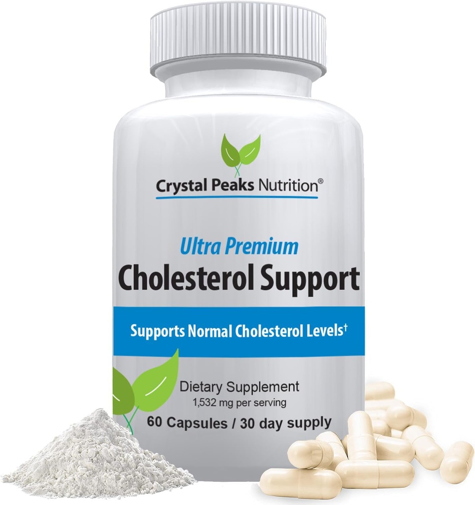 Cholesterol Supplement - All-Natural Ingredients to Support Normal Colesterol Levels. Supports Optimal Circulation. 60 Capsules