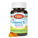 Carlson - Παιδική Βιταμίνη D3 Gummies, 1000 IU (25 mcg), Υγεία των οστών & Ανοσολογική Υποστήριξη, Ανάπτυξη & Ανάπτυξη, Βιταμίνη D Gummies, D3 Gummy Βιταμίνες, Φυσικές Γεύσεις Φρούτων, 60 Χορτοφαγικά Gummies