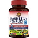 Vitalitown Magnesium Complex Supplement 500mg - NSF Certified Magnesium Glycinate, Malate, Taurate & Citrate - Χηλική Υψηλή Απορρόφηση & Απαλό στο στομάχι - Vegan Non-GMO 120 Κάψουλες