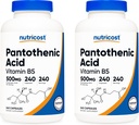 Nutricost Pantothenic Acid (Vitamin B5) 500mg, 240 Capsules (2 Bottles)