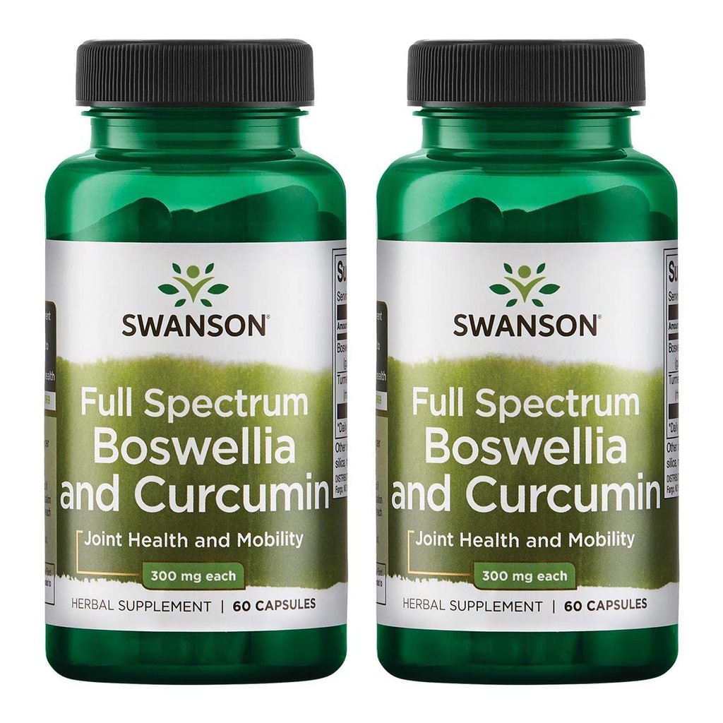 Swanson Full Spectrum Boswellia & Curcumin Natural Wellness Formula - (60 κάψουλες) (2 Συσκευασία)