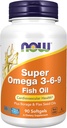 NOW Συμπληρώματα, Super Omega 3-6-9 1200 mg με ένα μείγμα των ψαριών, Borage και flax σπορέλαια, 90 Softgels