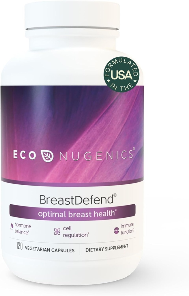 EcoNugenics BreastDefend DIM συμπλήρωμα για την υποστήριξη της βέλτιστης υγείας του μαστού για τις γυναίκες, οιστρογόνος ορμόνη ισορροπία, ανοσοποιητική υποστήριξη – κουρκουμίνη κουρκουμίνη, Reishi & Τουρκία Μανιτάρια ουρά – 120 κάψουλες