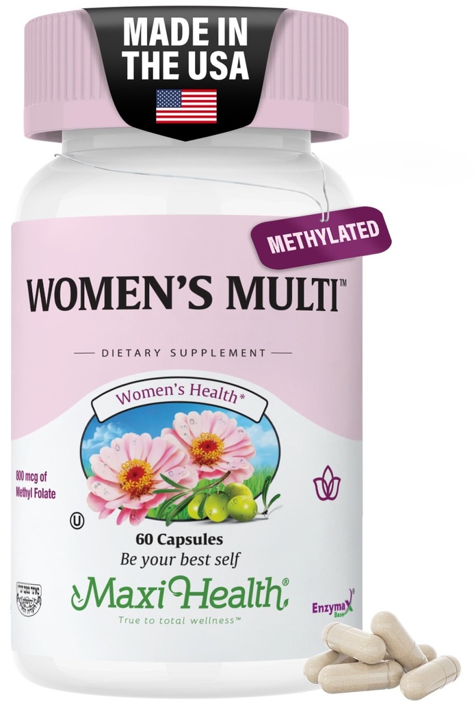 Womens Multivitamin – Essential Multivitamin for Women with 23 Key Vitamins C, D, B6, B12, Calcium, Probiotics, Biotin & More – Energy, Skin, Nails & Gut Health Support – Kosher (60 κάψουλες)