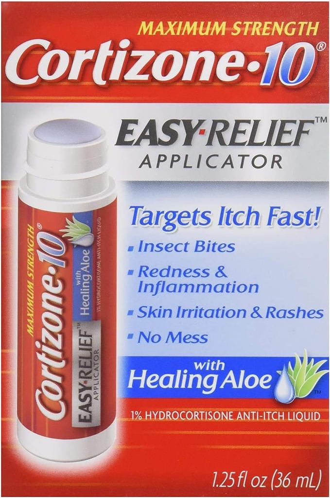 Cortizone 10 Hydrocortisone Anti-Itch Liquid 1,25 fl oz (πακέτο του 2)