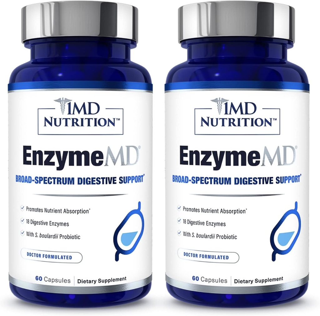 1MD Διατροφή EnzymeMD - Digestive Ένζυμα συμπλήρωμα - Γιατρός Formulated 