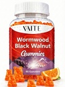 Black Walnut Wormwood Gummies - συμπλήρωμα βοτάνων με Artemisia Annua Herb & Juglans nigra Hull για Digestive Wellness & Natural Body Cleanse, Non-GMO & Gluten Free Συμπληρώματα - 60 Gummy Chewables