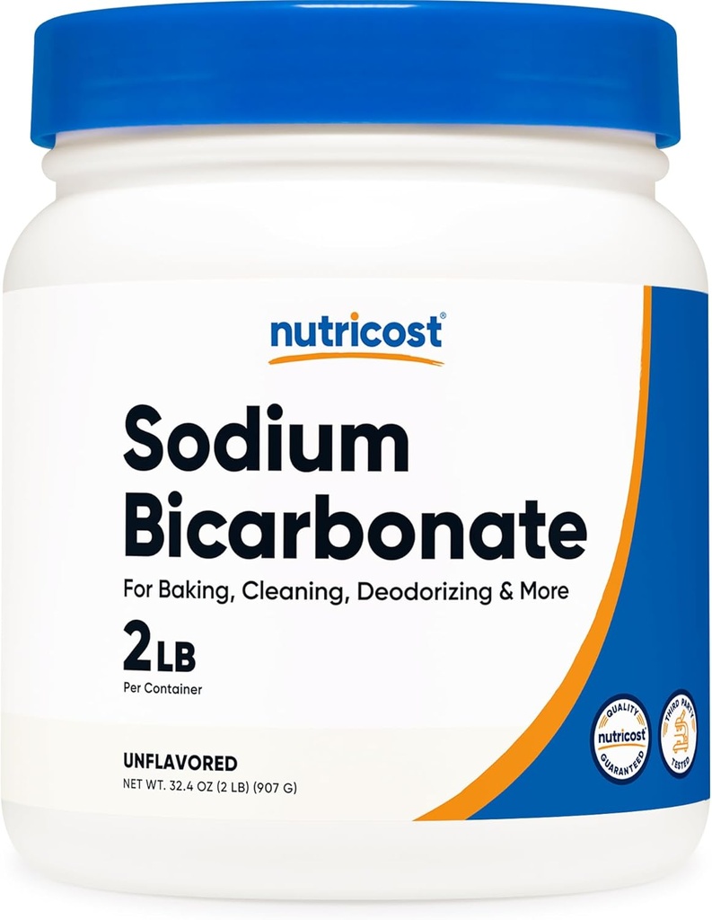 Nutricost Νάτριο Διττανθρακικό (2 LB) - 600mg ανά υπηρεσία, Μη ΓΤΟ, Χωρίς γλουτένη