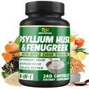 BMVINVOL Psyllium Husk Fiber Supplement with Fenugreek, Apple Cider Vinegar, Turmeric, Ginger, Black Pepper-Digestion Health Support - 240 Κάψουλες