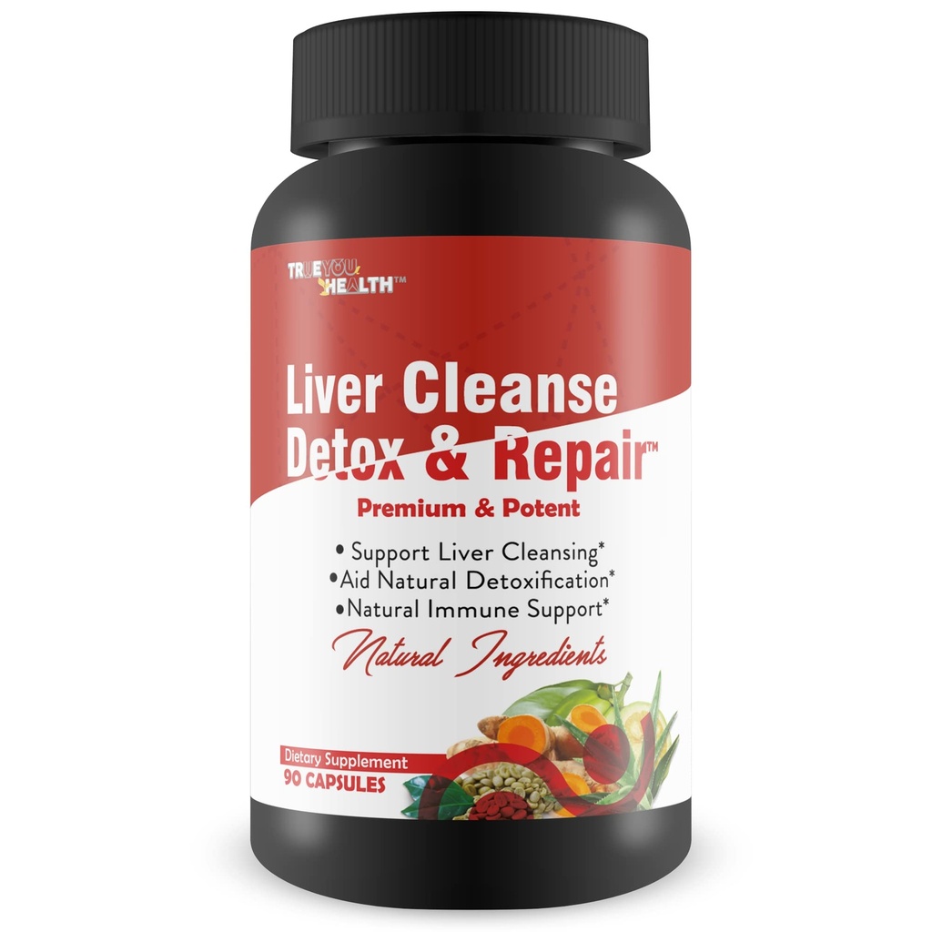 Liver Cleanse Detox & Repair - Liver, Kidney, & Colon Cleanse - συμπλήρωμα υποστήριξης του ήπατος με Dandelion Root, Aloe, Turmeric, Ginger - Προώθηση της ηπατικής υγείας Φυσικά