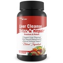 Liver Cleanse Detox & Repair - Liver, Kidney, & Colon Cleanse - συμπλήρωμα υποστήριξης του ήπατος με Dandelion Root, Aloe, Turmeric, Ginger - Προώθηση της ηπατικής υγείας Φυσικά