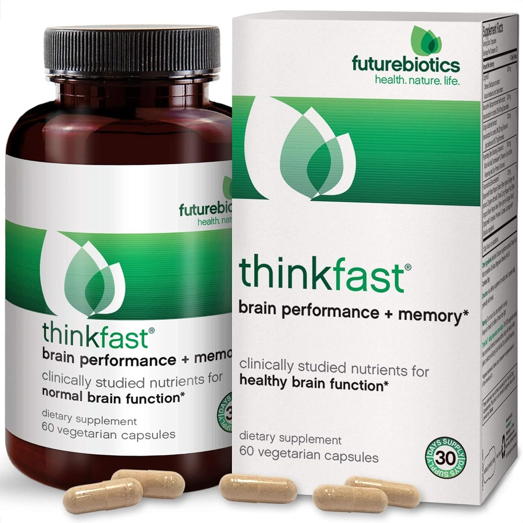 Futurebiotics ThinkFast, εγκεφαλική απόδοση και μνήμη, 60 κάψουλες χορτοφάγων