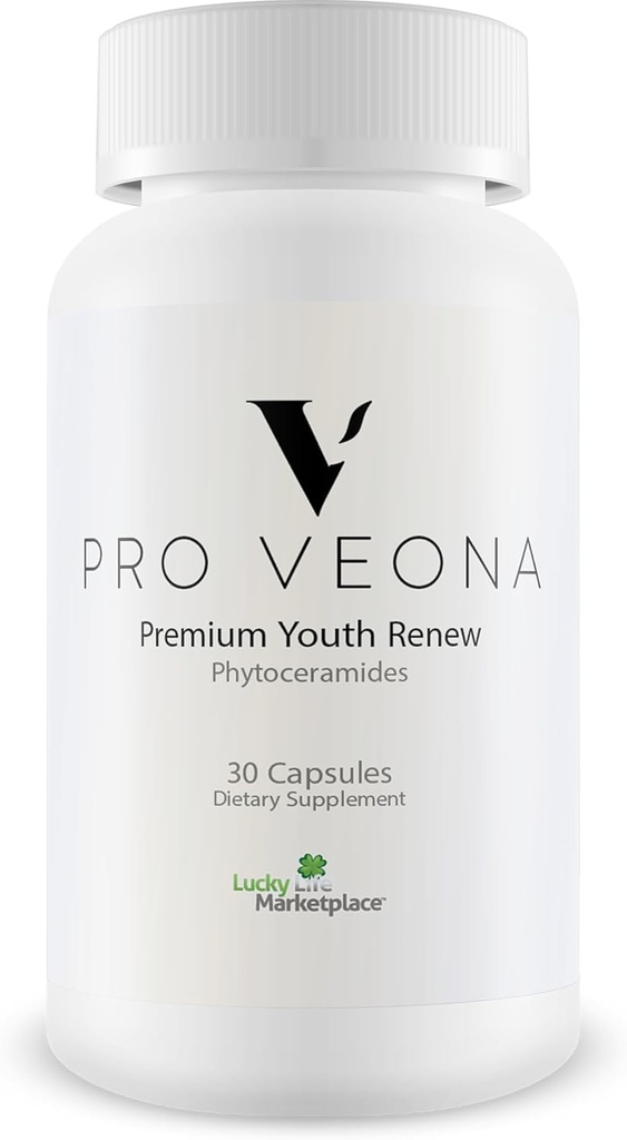 Pro Veona Phytoceramides - Premium Phytoceramides Supplement with Essential Vitamins - Support Younger Looking Healthy Skin - Help Reduce Dry Skin & Improve Hydration - Promote Collagen Production