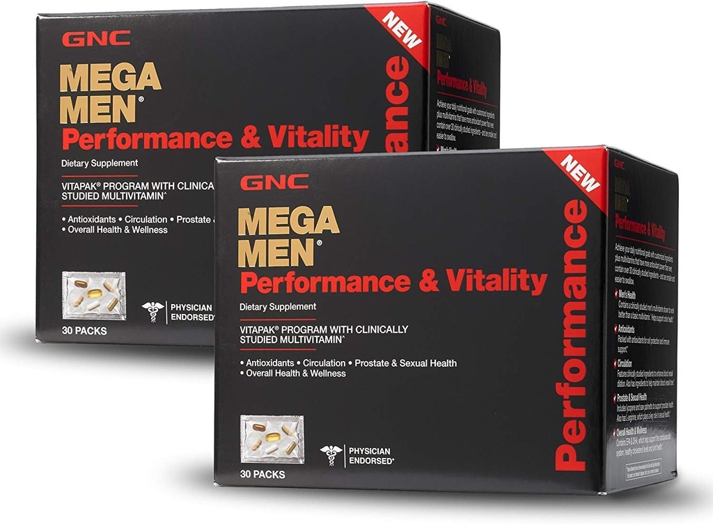GNC Mega Men Απόδοση Ζωτικότητα - 30 Πακέτα