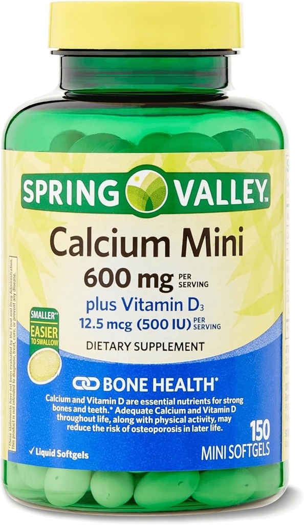 Spring Valley Calcium Plus Βιταμίνη D3 150 Mini Softgels 