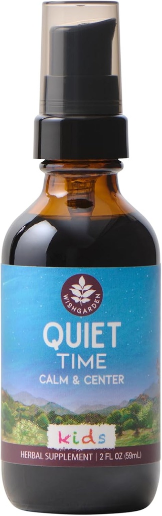 WishGarden Βότανα Ήσυχη Ώρα για Παιδιά - Natural Herbal Calming Supplement with Passionflower, Stress Relief for Children Καταπραΰνει και Ηρεμεί Υπερδιεγερμένα Παιδιά, Kids Calming Supplement, 2oz