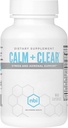 NBI Calm + Clear Mood and Focus Support | Natural Stress and Adrenal Support with Magnesium, GABA, Ashwagandha, L-Theanine, Glycine, Bacopa, Skullcap, and Hops Powder | 60 Count Capsules