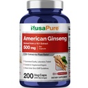 NusaPure American Ginseng 10:1 Extract, 500 mg Ισοδύναμο με 5000mg - 200 κάψουλες Veggie (Χορτοφάγα, μη ΓΤΟ, Vegan)