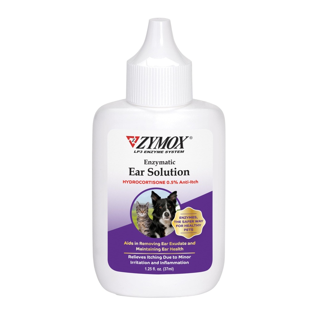 ZYMOX Enzymatic Ear Solution με 0.5-Percent Hydrocortisone, για Dog & Cat, 1.25 oz
