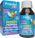 Beelife Bee Propolis Cough Syrup Kids- Triple-Action - Φυσικό Σιρόπι, Βραζιλιάνικο Πράσινο Πρόπολη, Ψευδάργυρος, Βρομελαΐνη, Βιταμίνη C- Υποστήριξη Ανοσία & Ανάκτηση - από τη Βραζιλία, Tutti Fruit Flavor, 150 ml