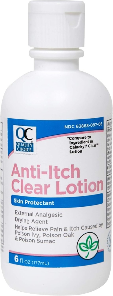 Quality Choice Anti-Itch Clear Lotion 6 oz - Συσκευασία των 3
