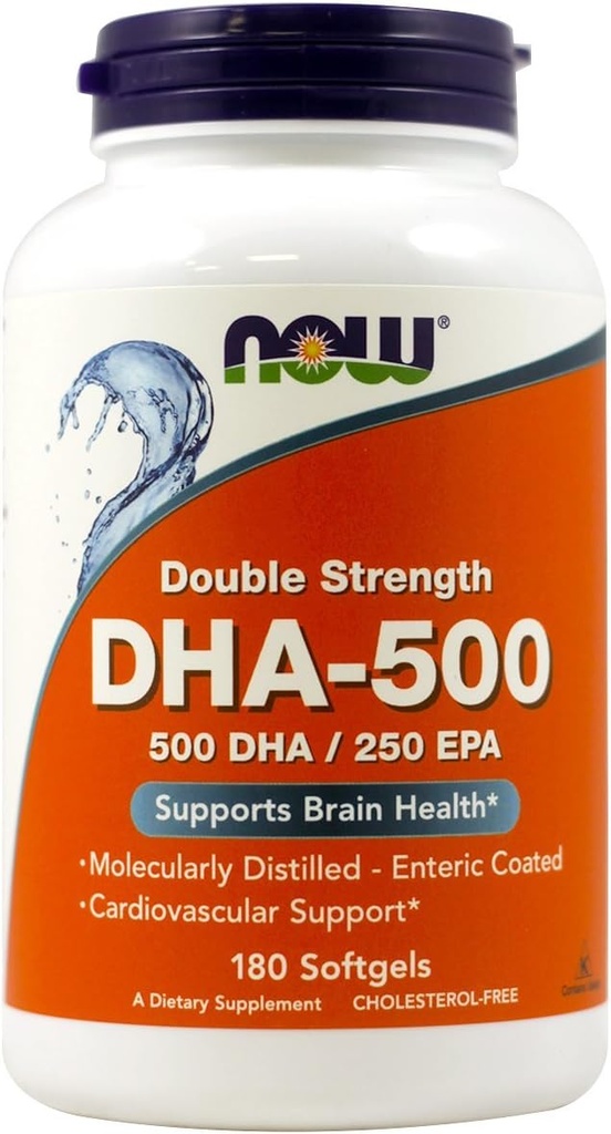 NOW Foods - Dha- 500Mg 180 Sgels (πακέτο του 2)