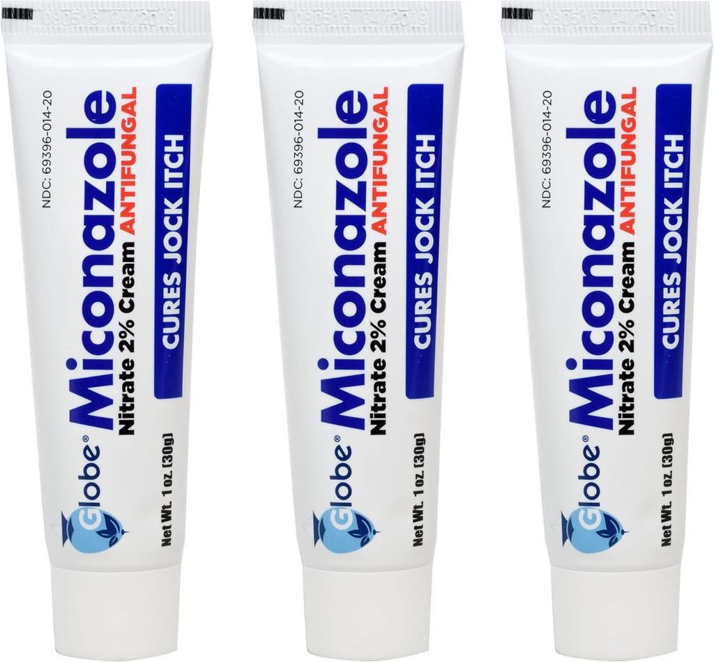 Miconazole Globe (3 Pack) Νιτρικό 2% Κρέμα 1 oz, Κουρές Οι περισσότεροι αθλητές Foot, Jock Itch, Ringworm και More.