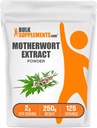 BulkSupplements.com Motherwort Extract Powder - Motherwort Supplement, Herbal Supplement - Χωρίς γλουτένη, 2g ανά Σερβίρισμα, 250g (8.8 oz) (Pack of 1)