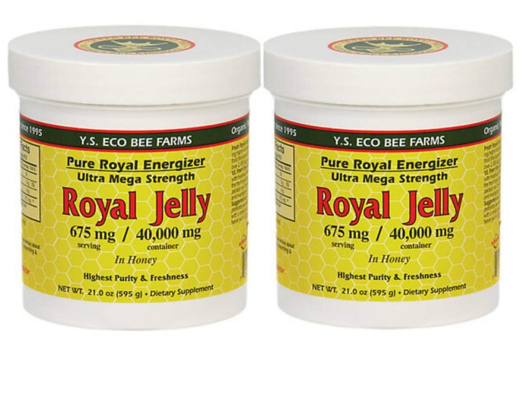 Y.S. Eco Bee Farms, (2 Pack) Royal Jelly, σε Μέλι, 675 mg, 1, 3 lbs (595 g)