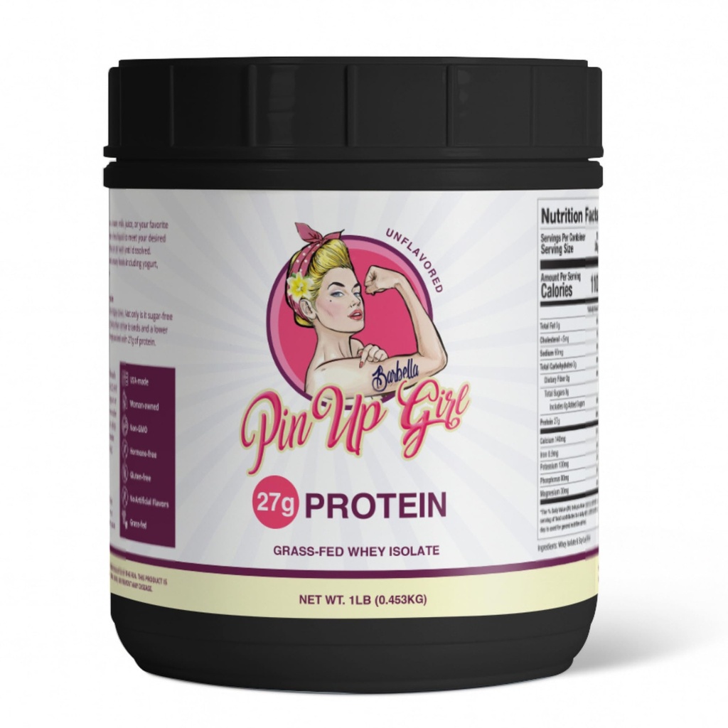 Καρφιτσώστε κορίτσι πρωτεΐνη Whey Isolate σκόνη – 27g πρωτεΐνης ανά υπηρεσία – Pure Premium πρωτεΐνη Whey whey-Building για τις γυναίκες – Λίπος δωρεάν, χαμηλή θερμίδα, χαμηλή υδατανθράκων, χωρίς προσθήκη ζάχαρης – Χωρίς γεύση