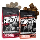 Bully Max Vitality Dog Chews and Puppy Soft Chews Bundle for Total Support with Daily Vitamins for Puppies and Adult Dogs – Συμπεριλαμβανομένων των ανοσοποιητικών, των αρθρώσεων, του δέρματος, του παλτό, της πήξεως, και της υποστήριξης ανάπτυξης