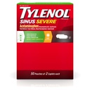 Tylenol Sinus Σοβαρή Ημέρα Caplets με Acetaminophen 325mg, Guaifenesin 200mg & Phenylephrine HCl 5mg, Μη- Νυχθηρός Πόνος Reliever, Προσδοκώμενη & Ρινική Αποσυμφορητική, 50 Travel Packs of 2 ct