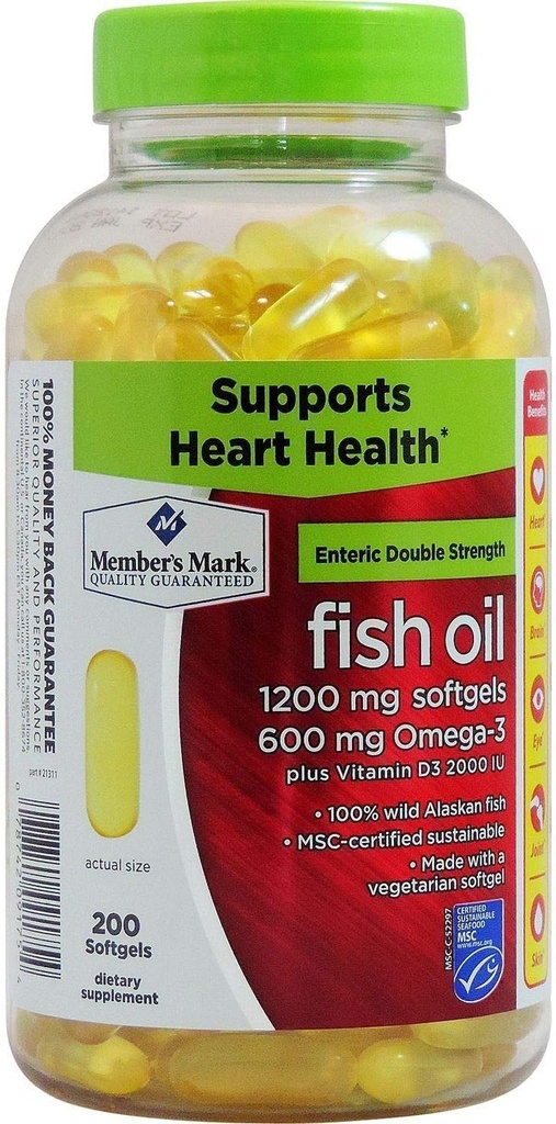 Mark Enteric διπλής αντοχής ιχθυέλαιο 1200mg (200 softgels)