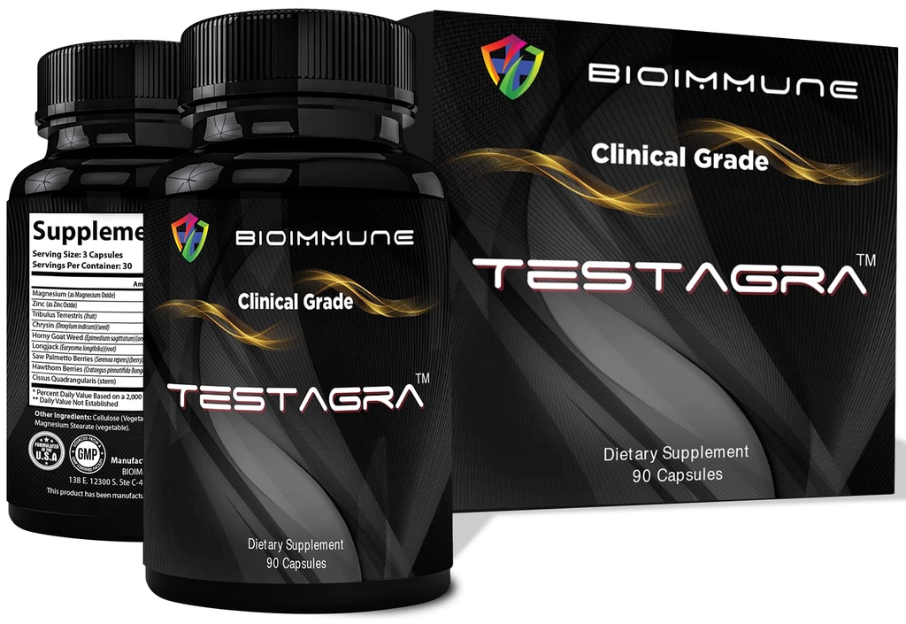 TESTAGRA Testosterone Booster για τους άνδρες. 10X Συμπυκνωμένο- 90 κάψουλες - Αυξήστε Lean δύναμη μυϊκή ενέργεια Drive. Saw Palmetto, Tribulus, Tongkat Ali, Horny κατσικίσιο ζιζάνιο, ψευδάργυρος