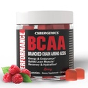 BCAA Gummies, Ενεργειακά μάσημα με Electrolytes διακλαδισμένη αλυσίδα Amino Acids, Build Lean μυών και Boost αντοχή, 60 Gummies, Berry Γεύση